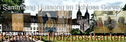 kuenstler holzpostkarten ausstellung schloss corvey sammlung hussong