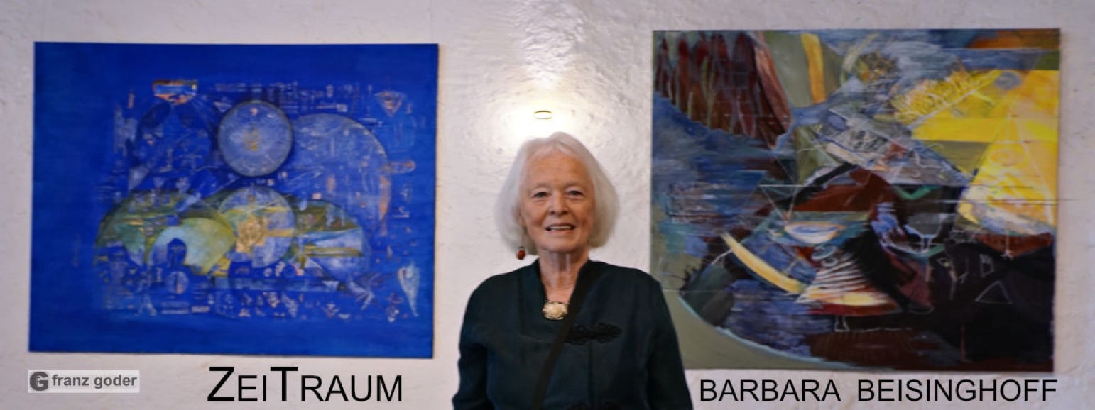Barbara Beisinghoff - Zeitraum - Ausstellung Burg Dringenberg - 2 Wandbilder